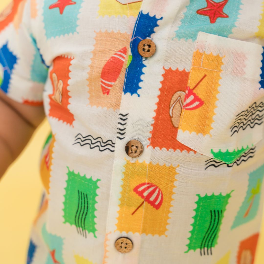 Citrus Splash - Mulmul Cotton Coord Set