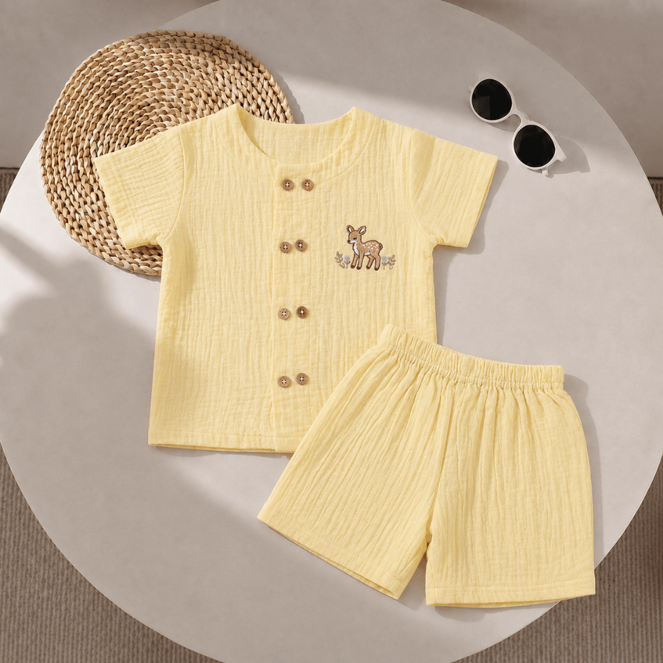 DeerButter - Crinkled Muslin Co-ord Set