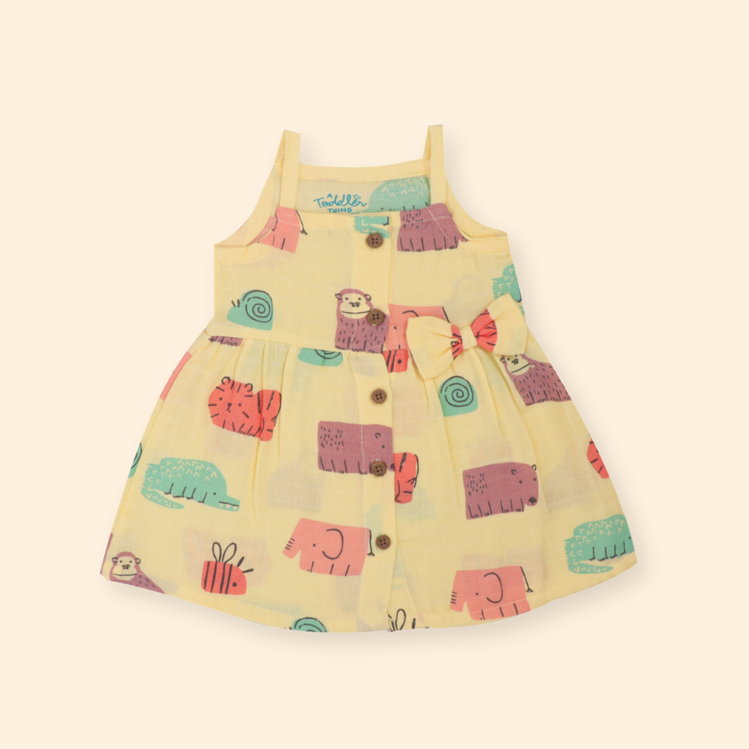 Trek Time -  Muslin Shoulder Strap Frock (Pack of 2)
