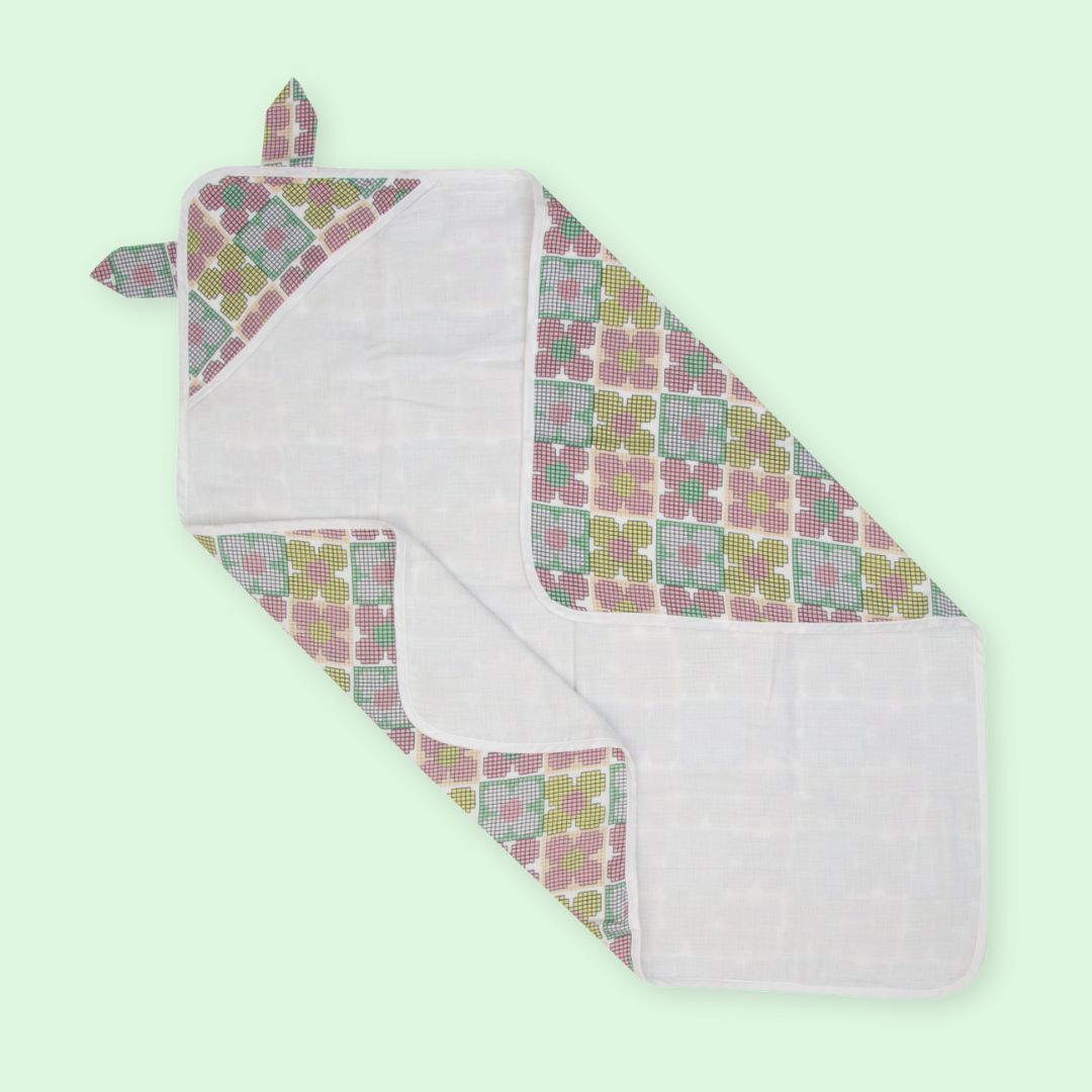 Zoodle Blocks - Muslin Hooded Towels for Babies and Kids