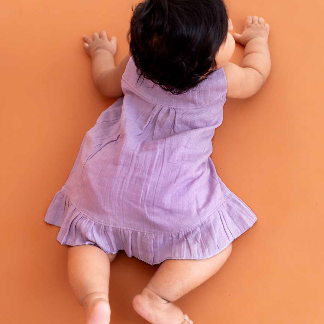Little Leaf - Crinkled Muslin Sleeveless Frock