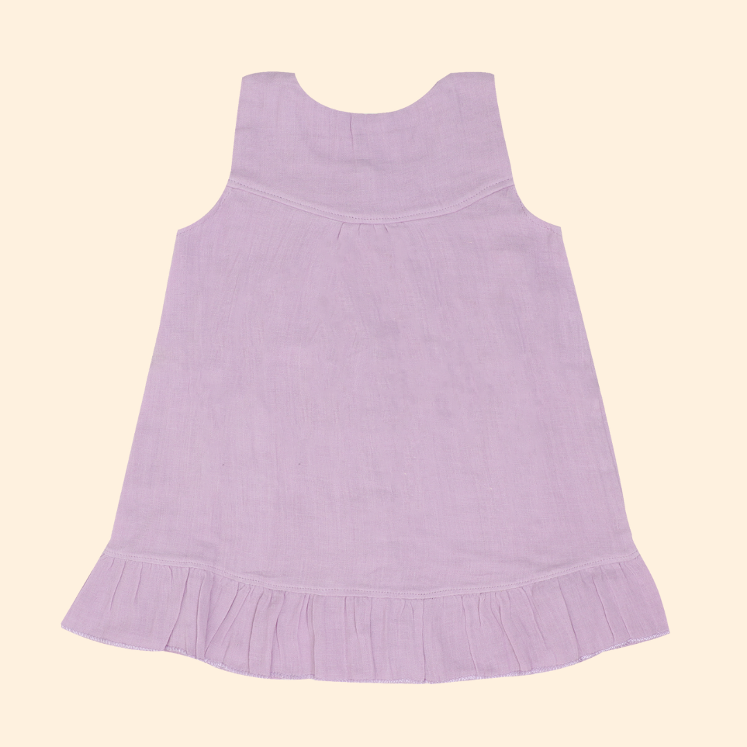 Little Leaf - Crinkled Muslin Sleeveless Frock