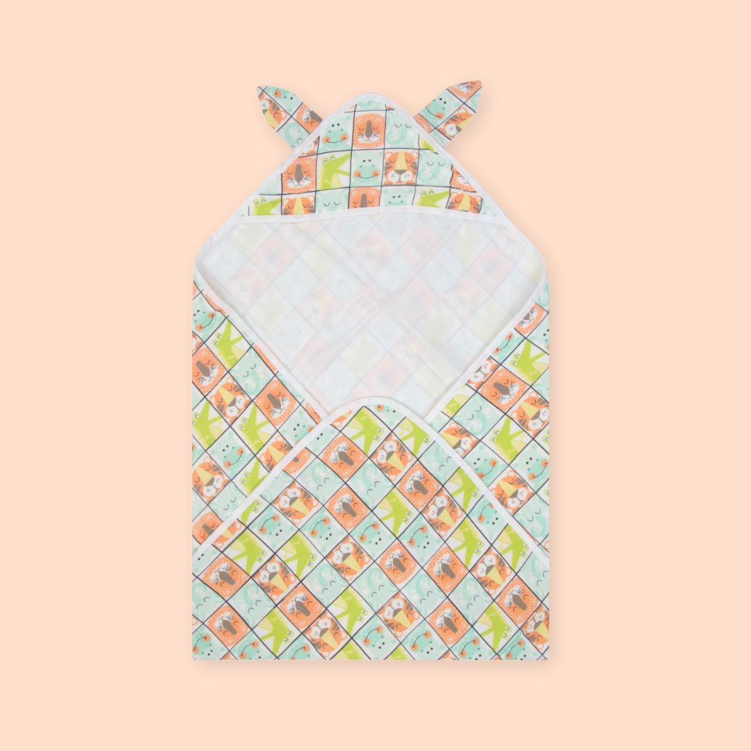 Zoodle Blocks - Muslin Hooded Towels for Babies and Kids