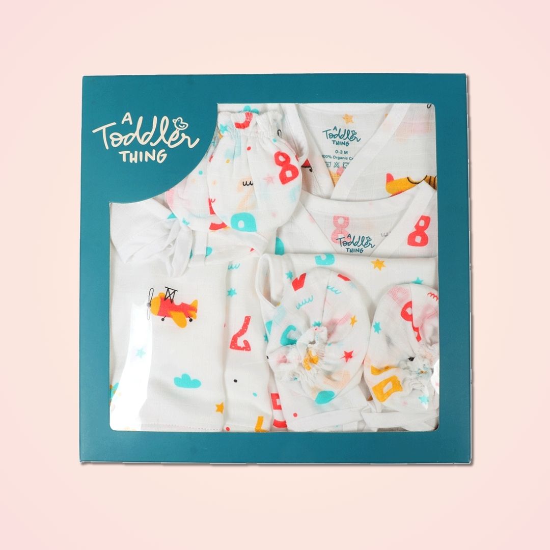 Muslin 5 Piece Gift Set (0-3 Months)