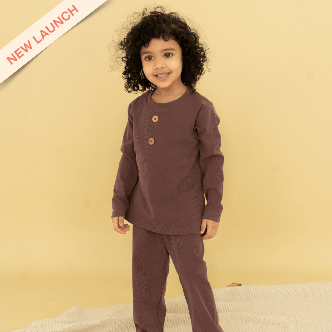 Berry Crush - Ribbed Modal Full Sleeve Top and Pant