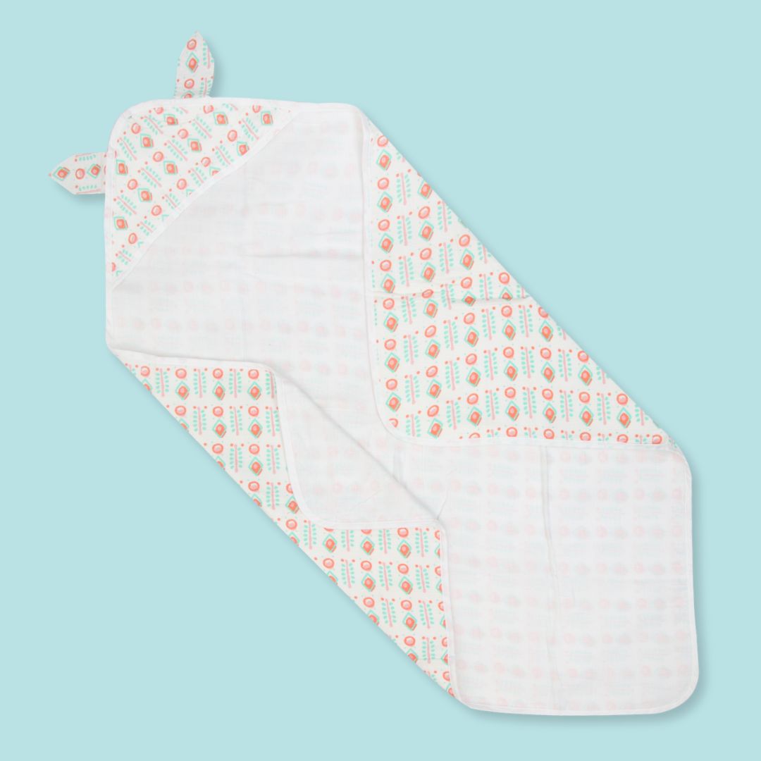 Zoodle Blocks - Muslin Hooded Towels for Babies and Kids