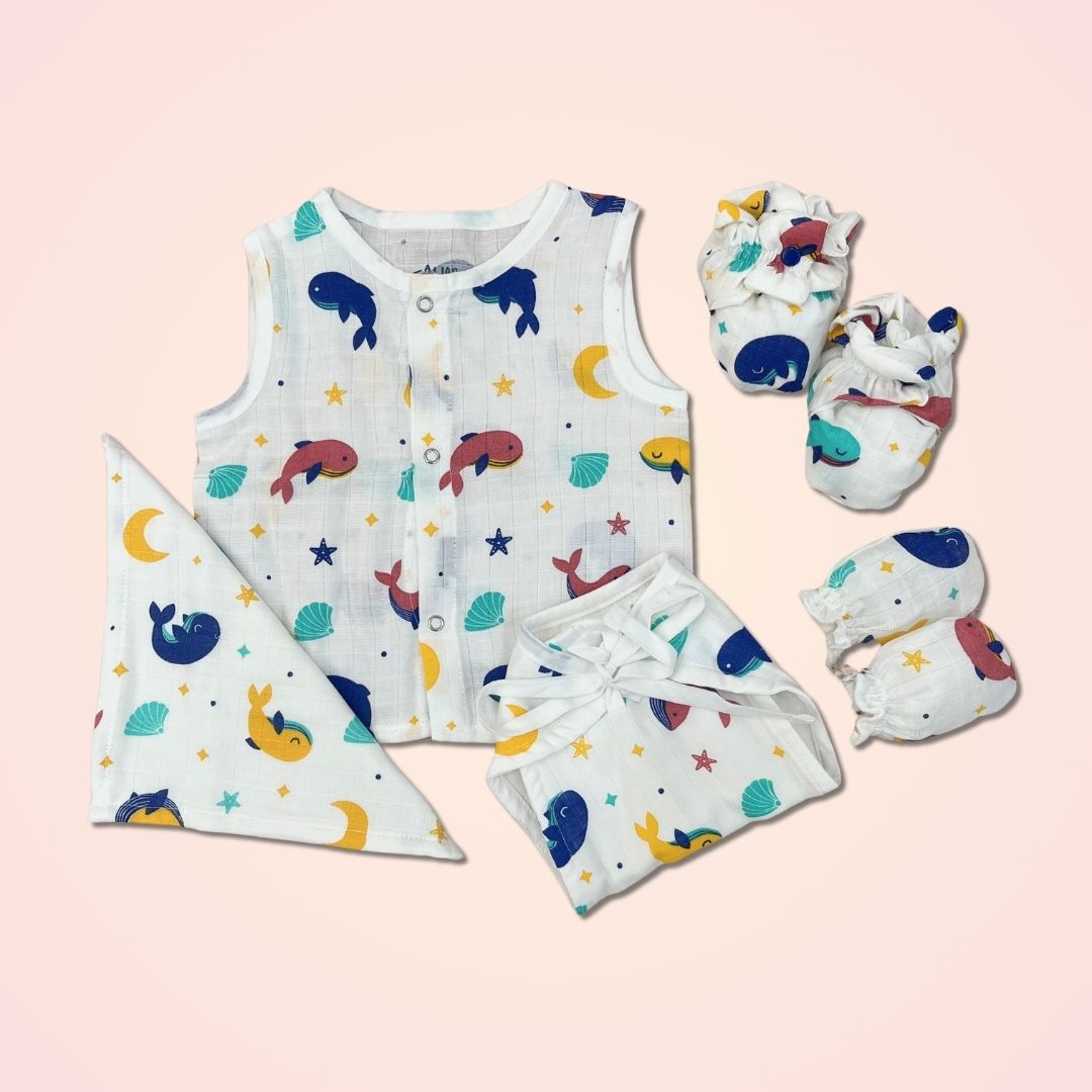 Muslin 5 Piece Gift Set (0-3 Months)