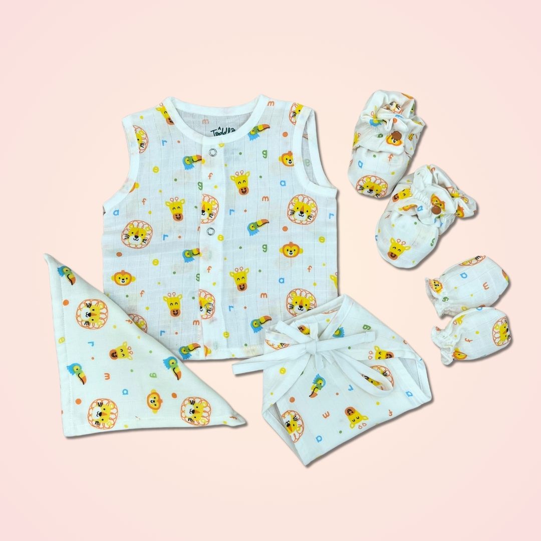 Muslin 5 Piece Gift Set (0-3 Months)