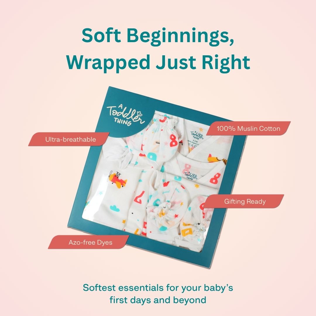 Muslin 5 Piece Gift Set (0-3 Months)