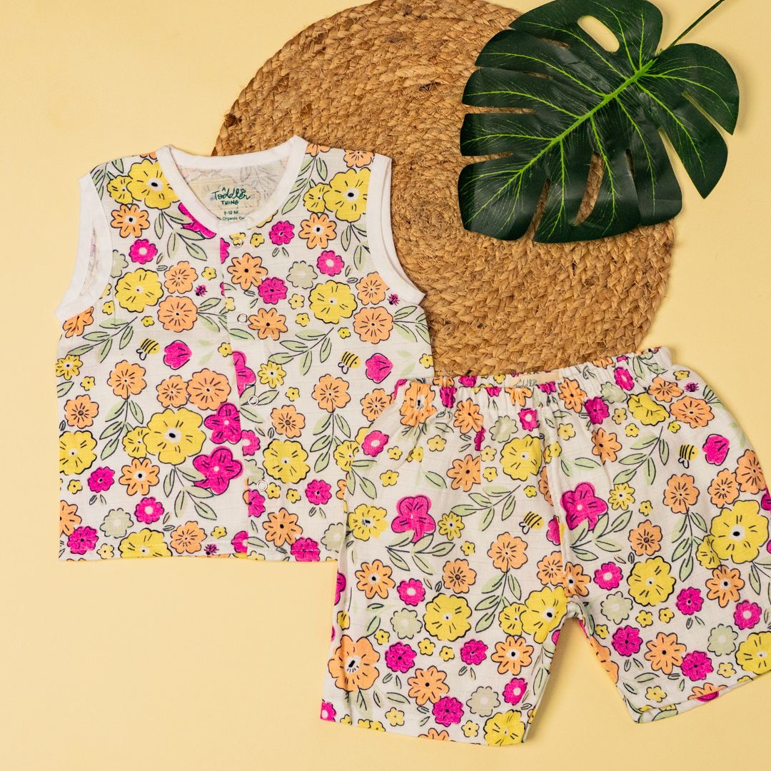 Spring Whispers - Muslin Jabla and Shorts for Babies and Toddlers