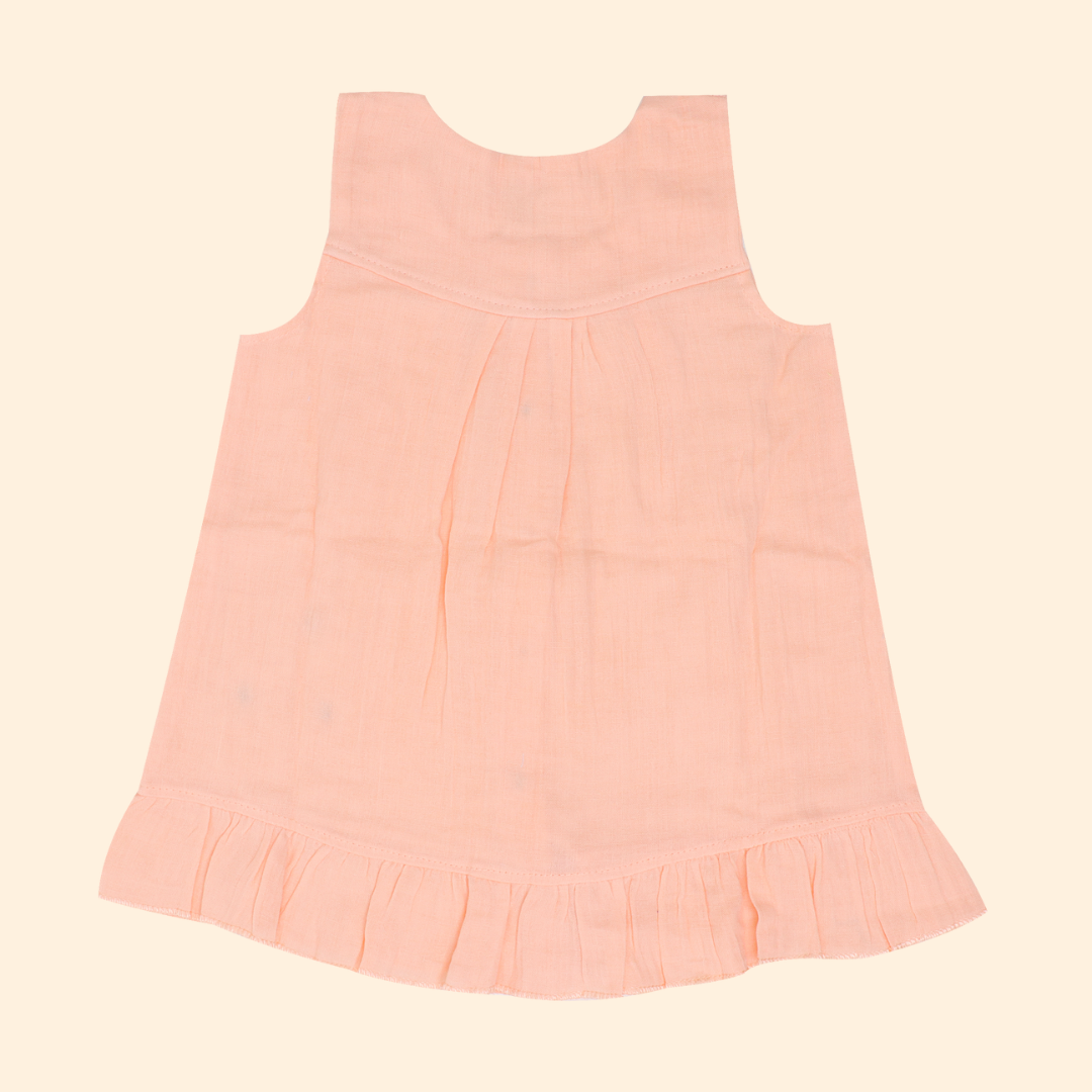 Little Leaf - Crinkled Muslin Sleeveless Frock