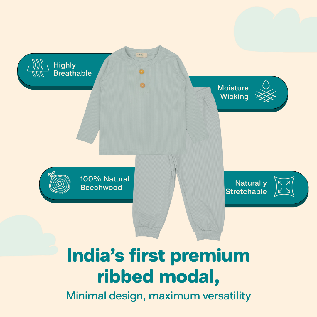 Matcha - Ribbed Modal Full Sleeve Top and Pant