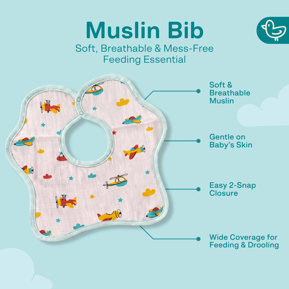 Air Hopper - Muslin Bib (6-12 Months)