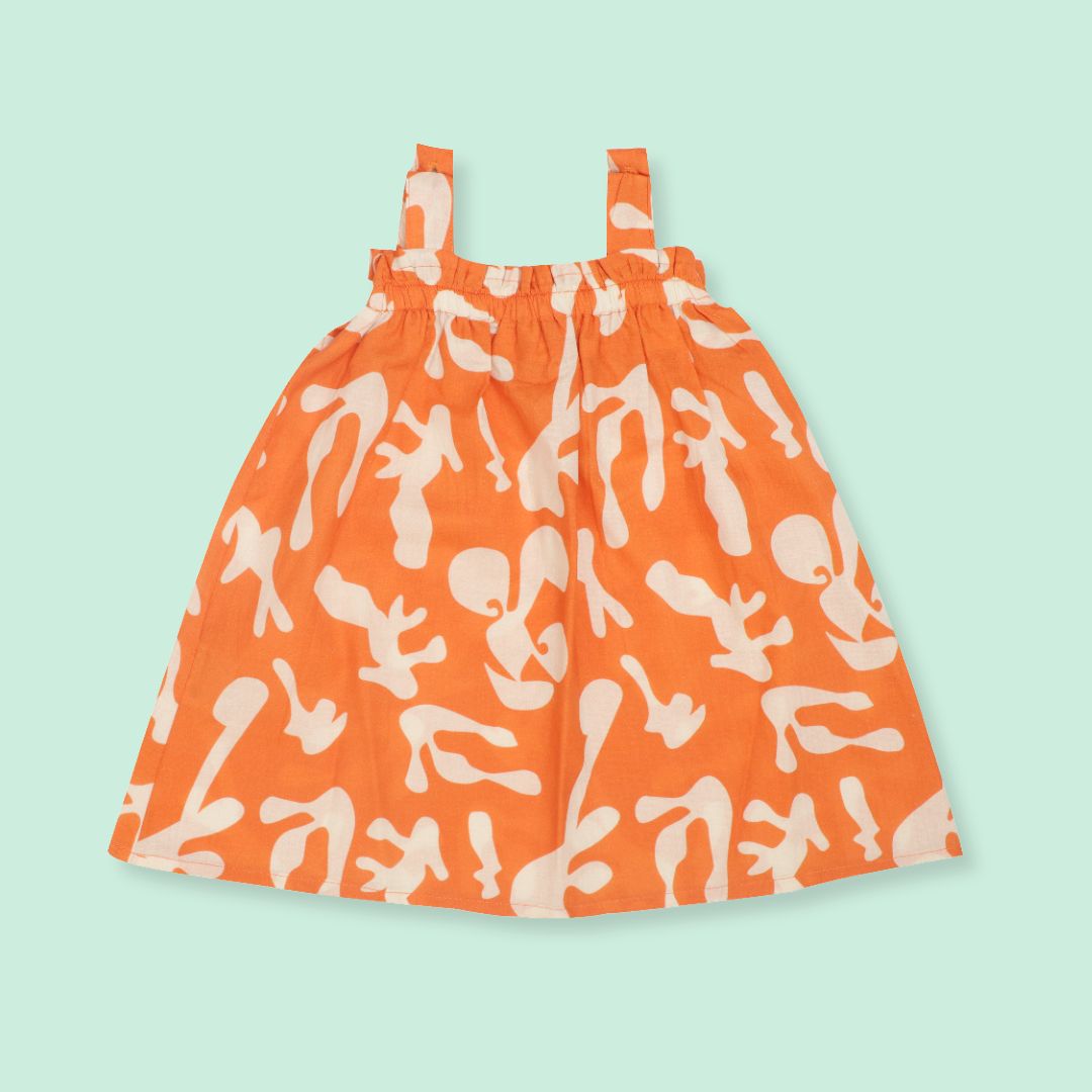 Lil' Paradise - Mulmul Cotton Sleeveless Bow Frock