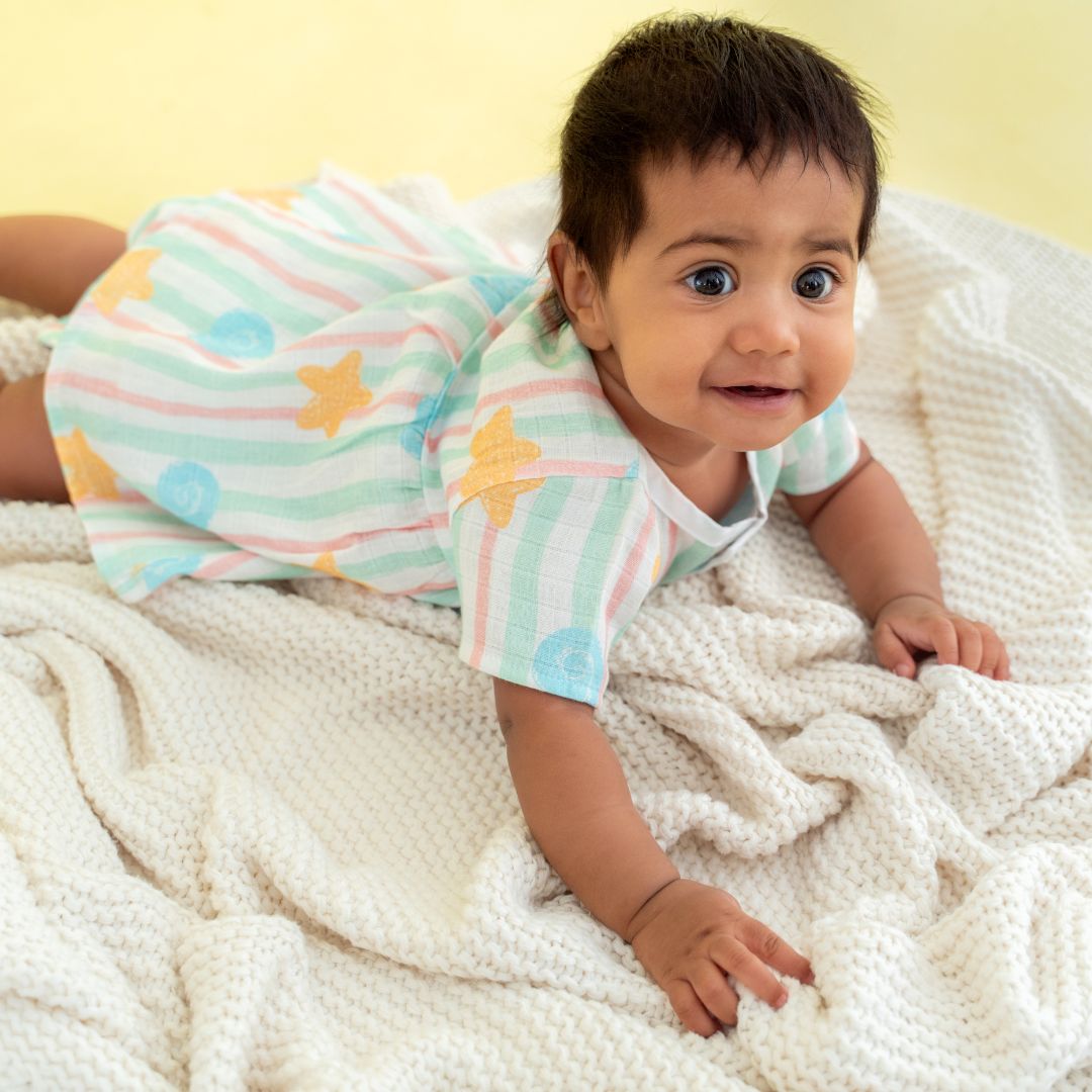 Seastone - Muslin Button Frock - Pack of 2