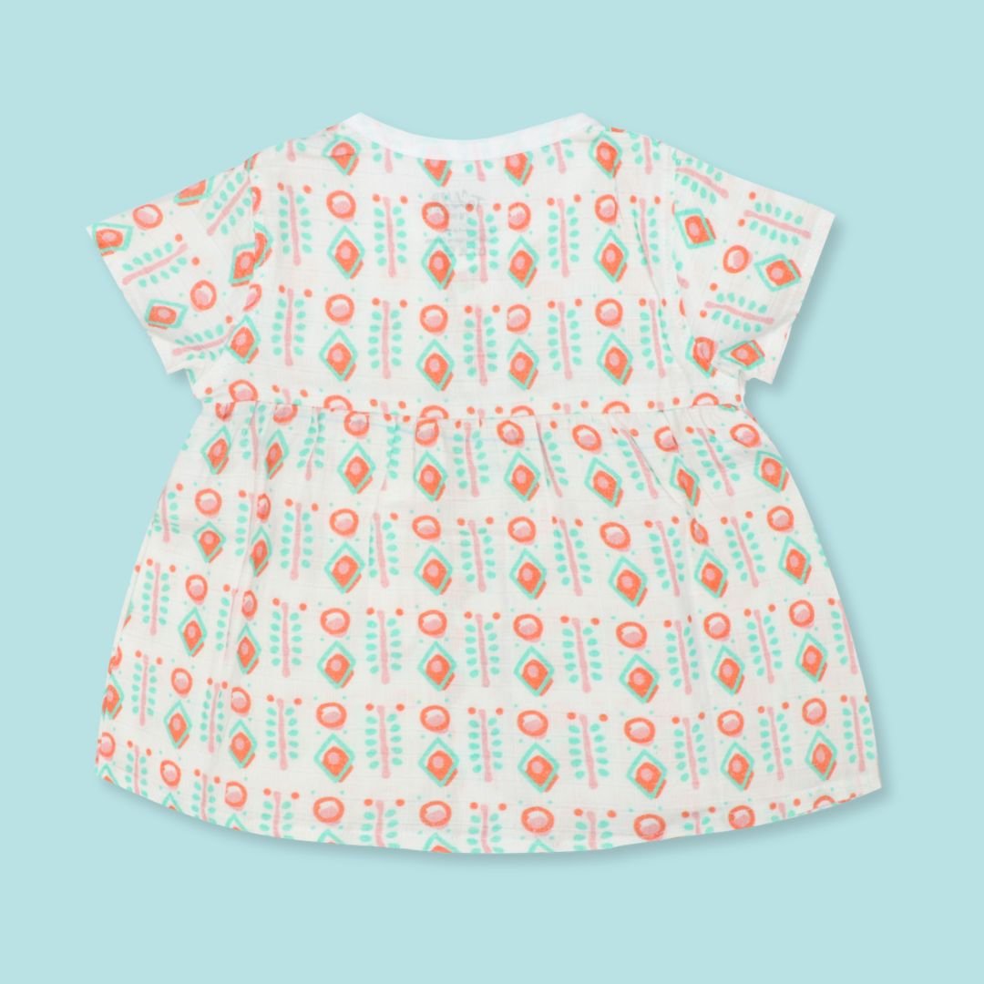 Seastone - Muslin Button Frock - Pack of 2