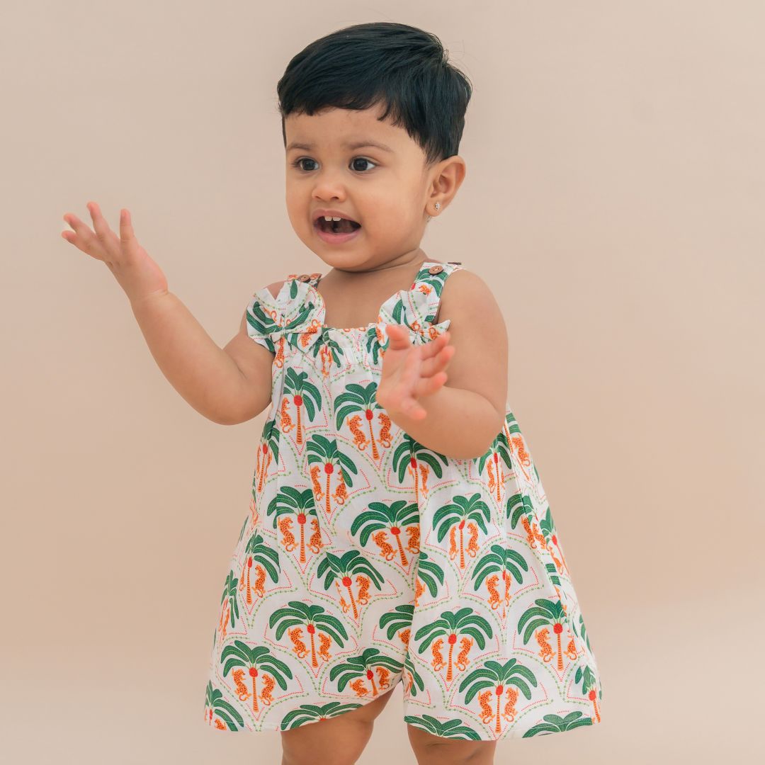 Lil' Paradise - Mulmul Cotton Sleeveless Bow Frock