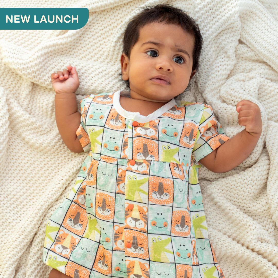 Zoodle Blocks - Muslin Button Frock