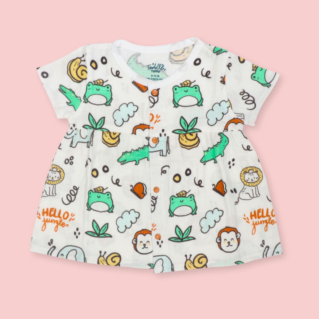 Hello Jungle - Muslin Button Frock