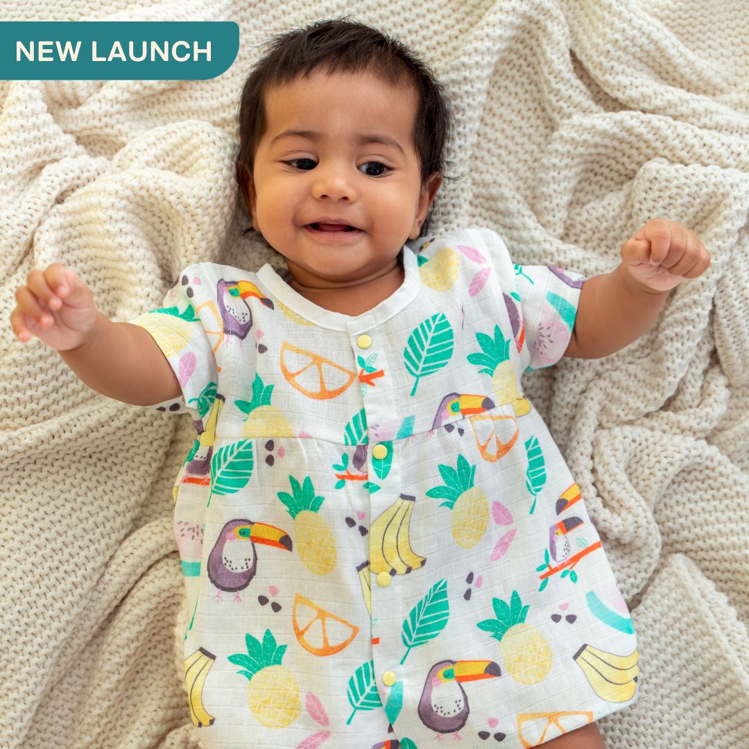 Toucan Punch - Muslin Button Frock