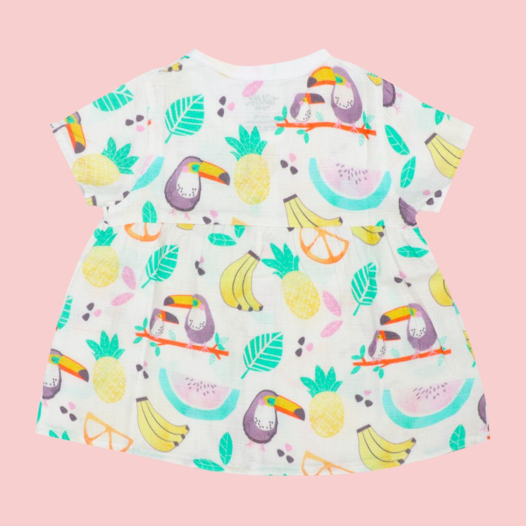 Seaside Punch - Muslin Button Frock - Pack of 2