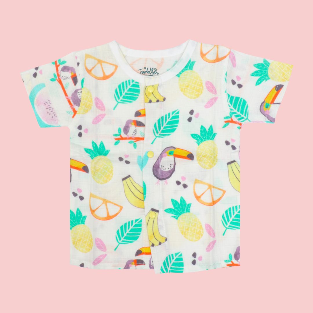 Toucan Punch - Muslin Sleep Suit for babies and kids (Unisex)