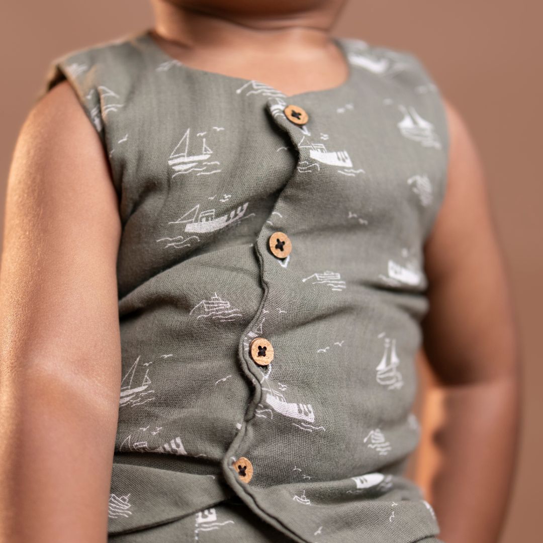 Tiny Wheel - Muslin Jabla and Shorts for Babies and Toddlers