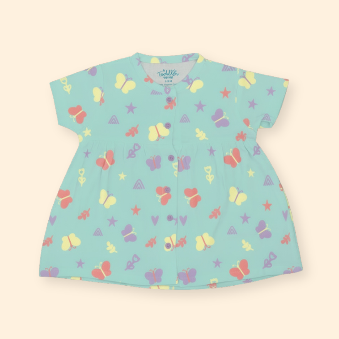 Flutter Tales - Muslin Button Frock - Pack of 2