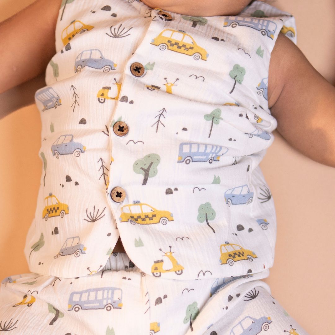 Tiny Wheel - Muslin Jabla and Shorts for Babies and Toddlers