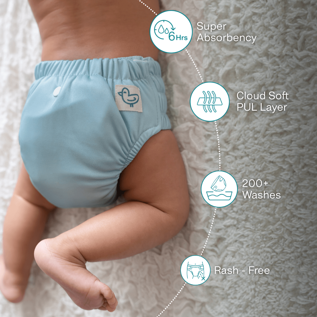 Mauve & Blue - Ultra Diaper - Pack of 2