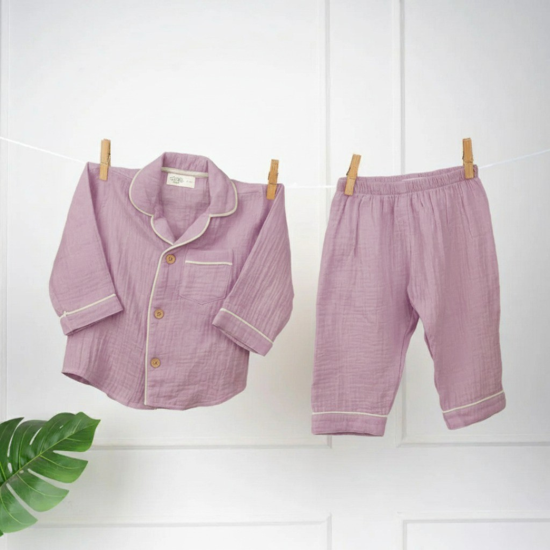 Lovelac -  Crinkled Muslin Sleepsuit