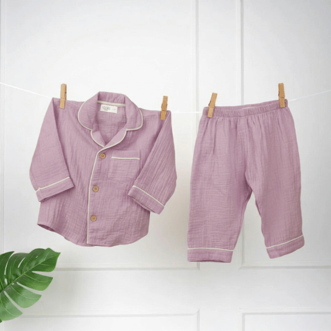 Yellow Drop -  Crinkled Muslin Sleepsuit