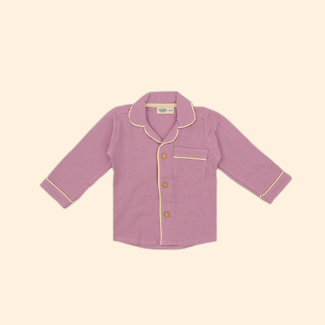 Peachy Hug -  Crinkled Muslin Sleepsuit