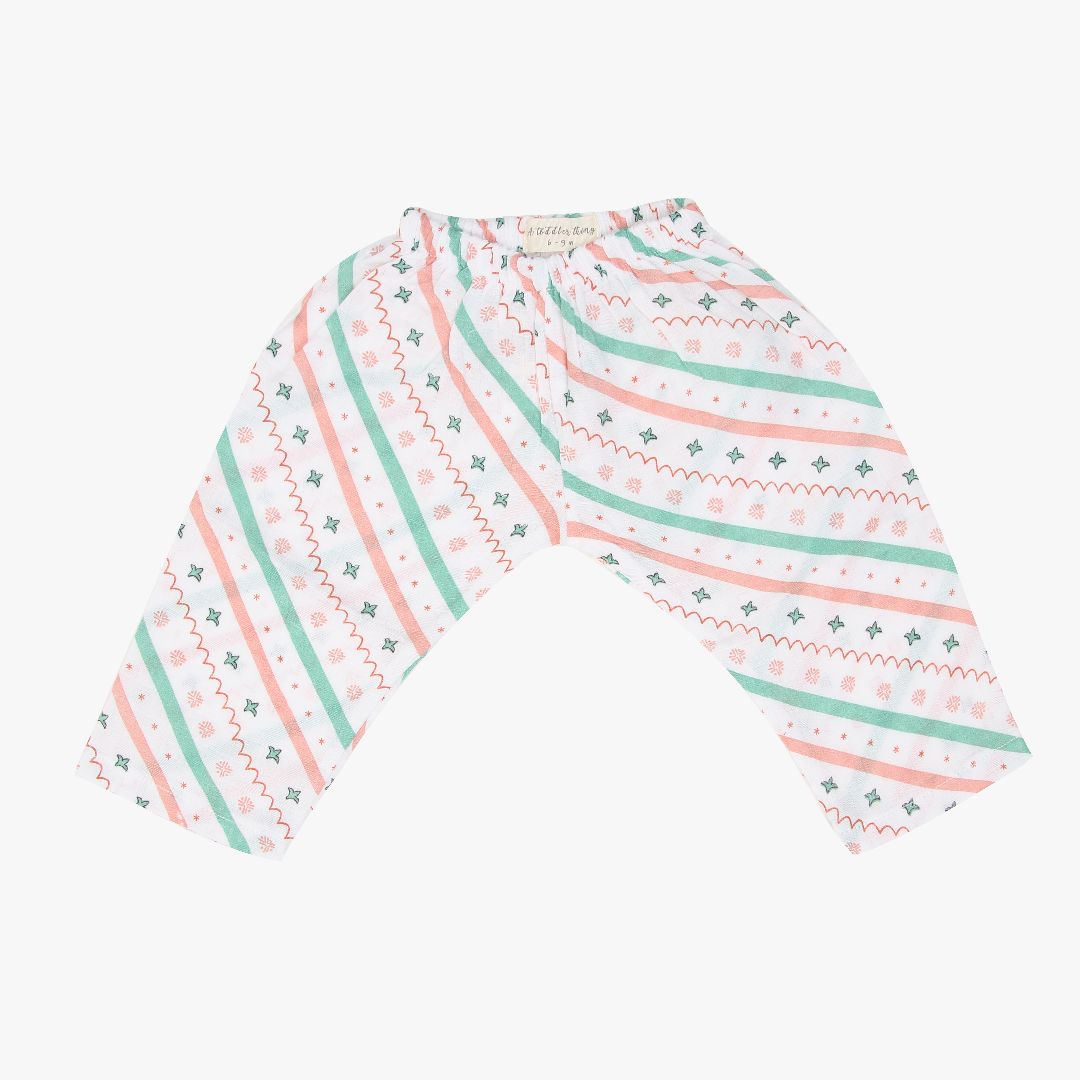 Toddler Wood Stripes Muslin Sleep Suit for babies and kids