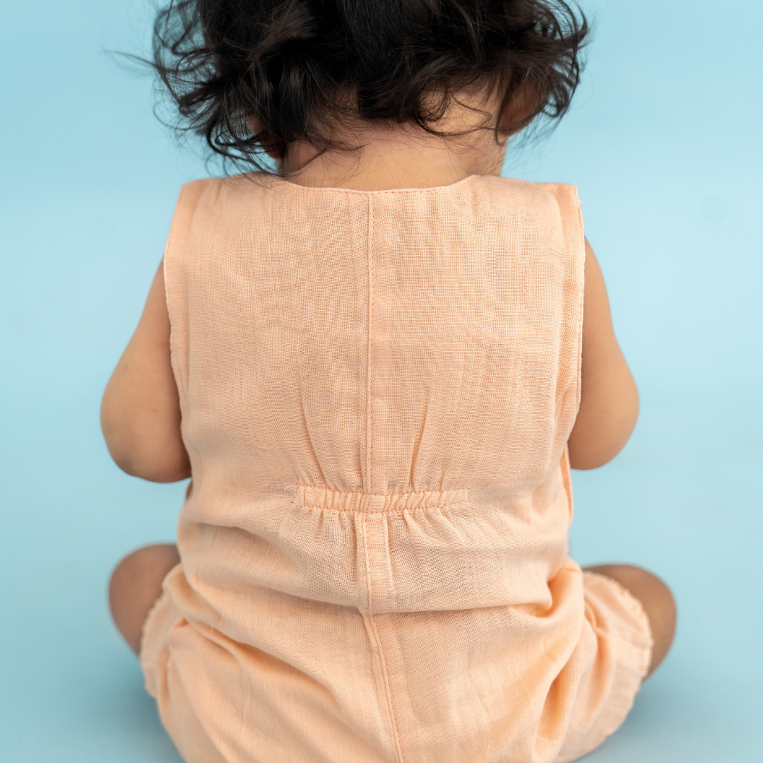 Greenie Lamb - Muslin Crinkled Romper