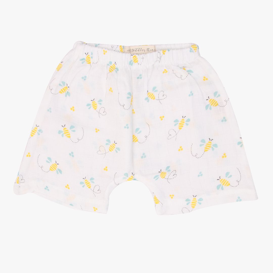 Buzzing Bee - Muslin Jabla and Shorts for Babies and Toddlers