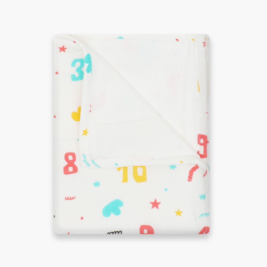 Count Down - Muslin 3 layer Blankets for babies