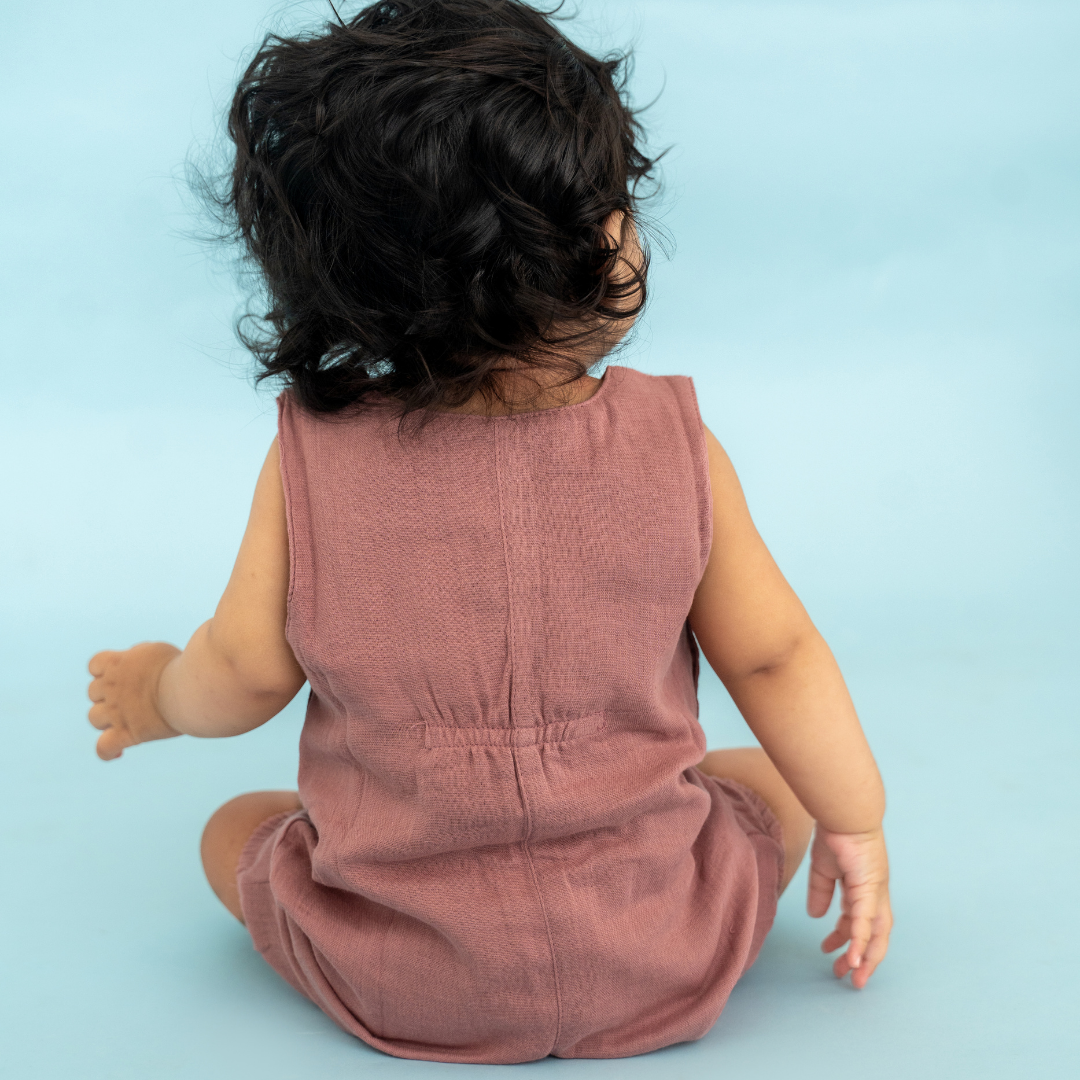 Greenie Lamb - Muslin Crinkled Romper