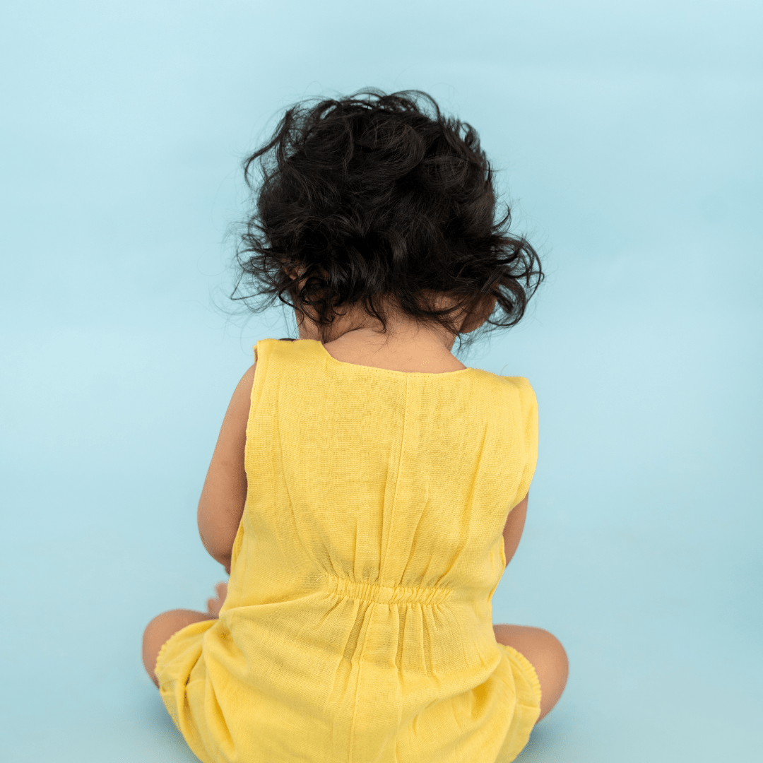 Yellow Bud - Muslin Crinkled Romper