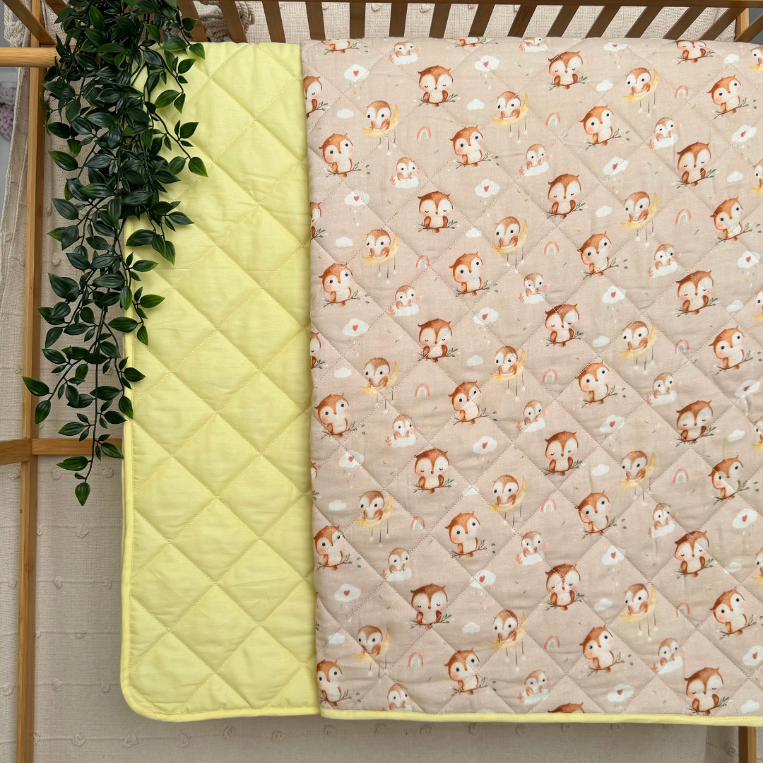 Owl Dreams - Muslin Quilt for newborn babies to 5 years