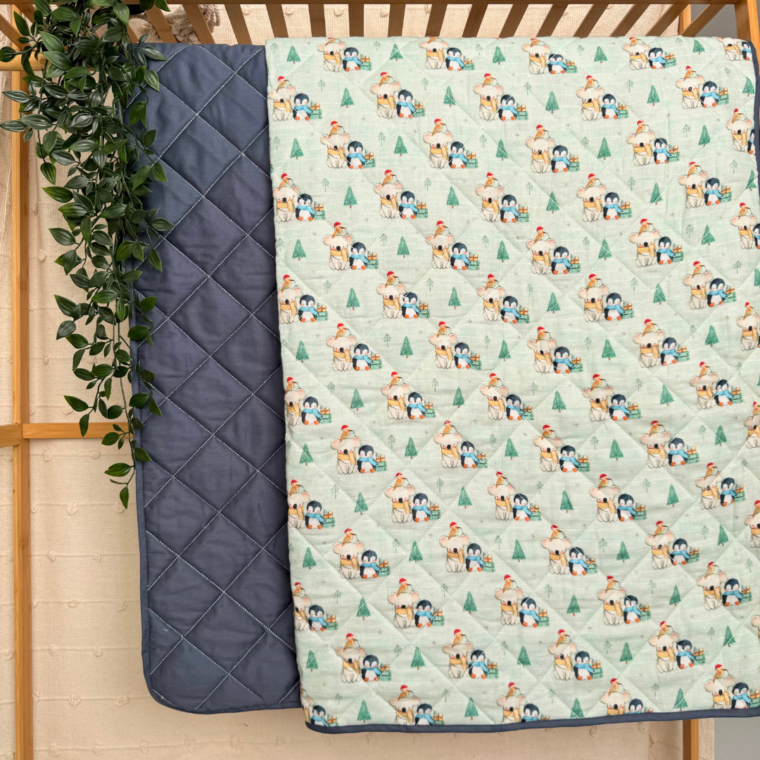 Wintertime Wonders - Muslin Quilt for newborn babies to 5 years