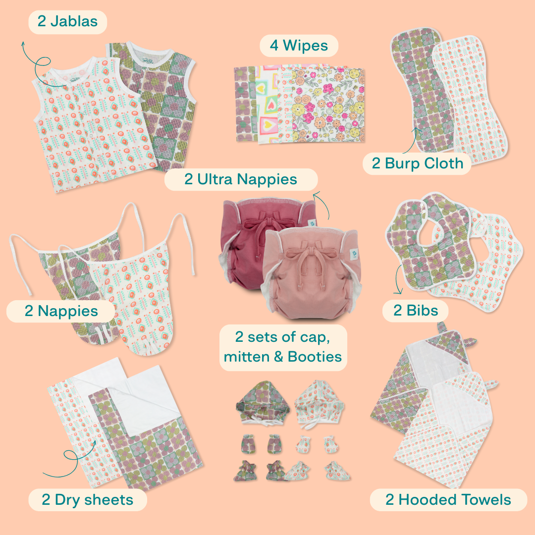 Beaky Stripes - Muslin 24 Piece Combo Pack (0-3M)