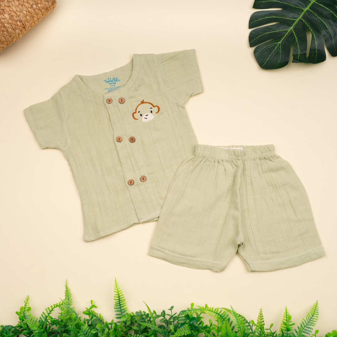 Teddyboo - Crinkled Muslin Co-ord Set