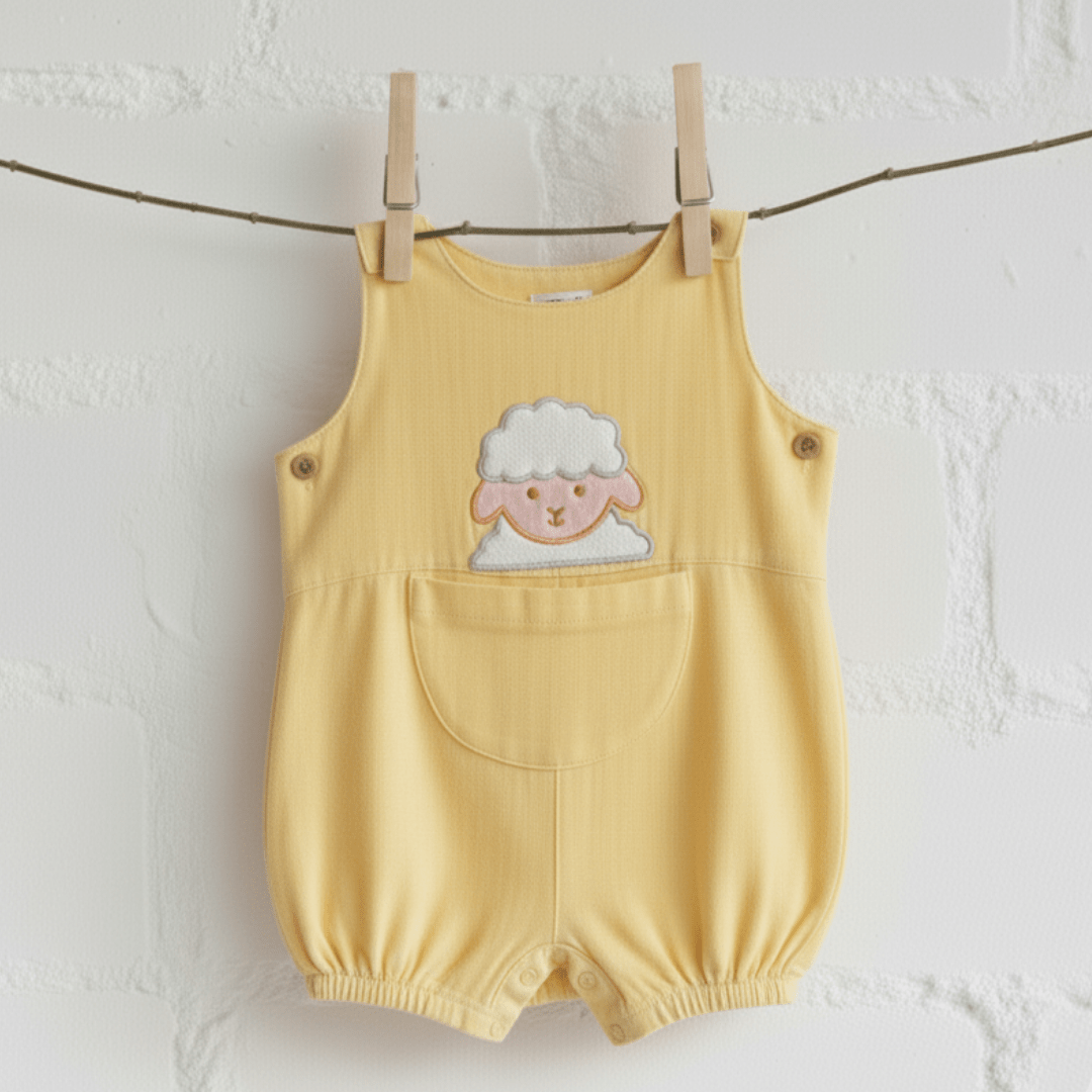 Yellow Bud - Muslin Crinkled Romper