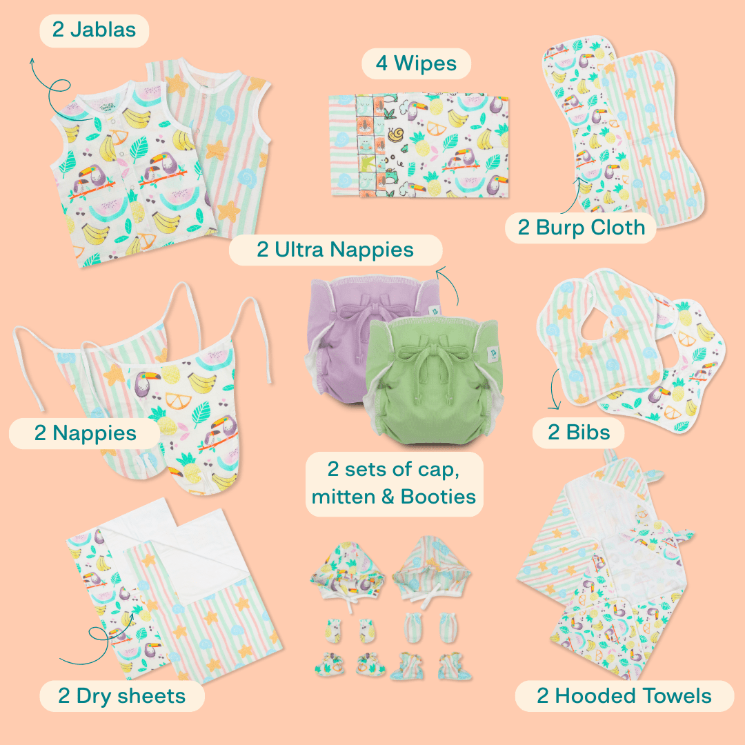 The Pixeling Pack  - Muslin 24 Piece Combo Pack (0-3M)