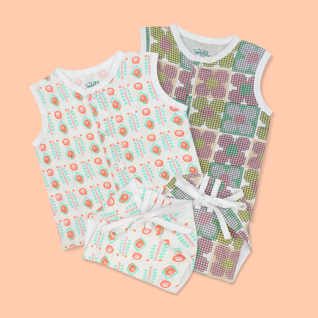 The Pixeling Pack  - Muslin 24 Piece Combo Pack (0-3M)