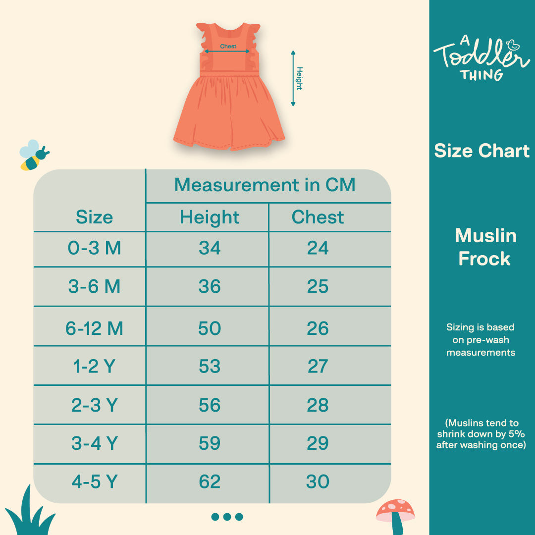 Swinging Bear - Muslin frock for girls