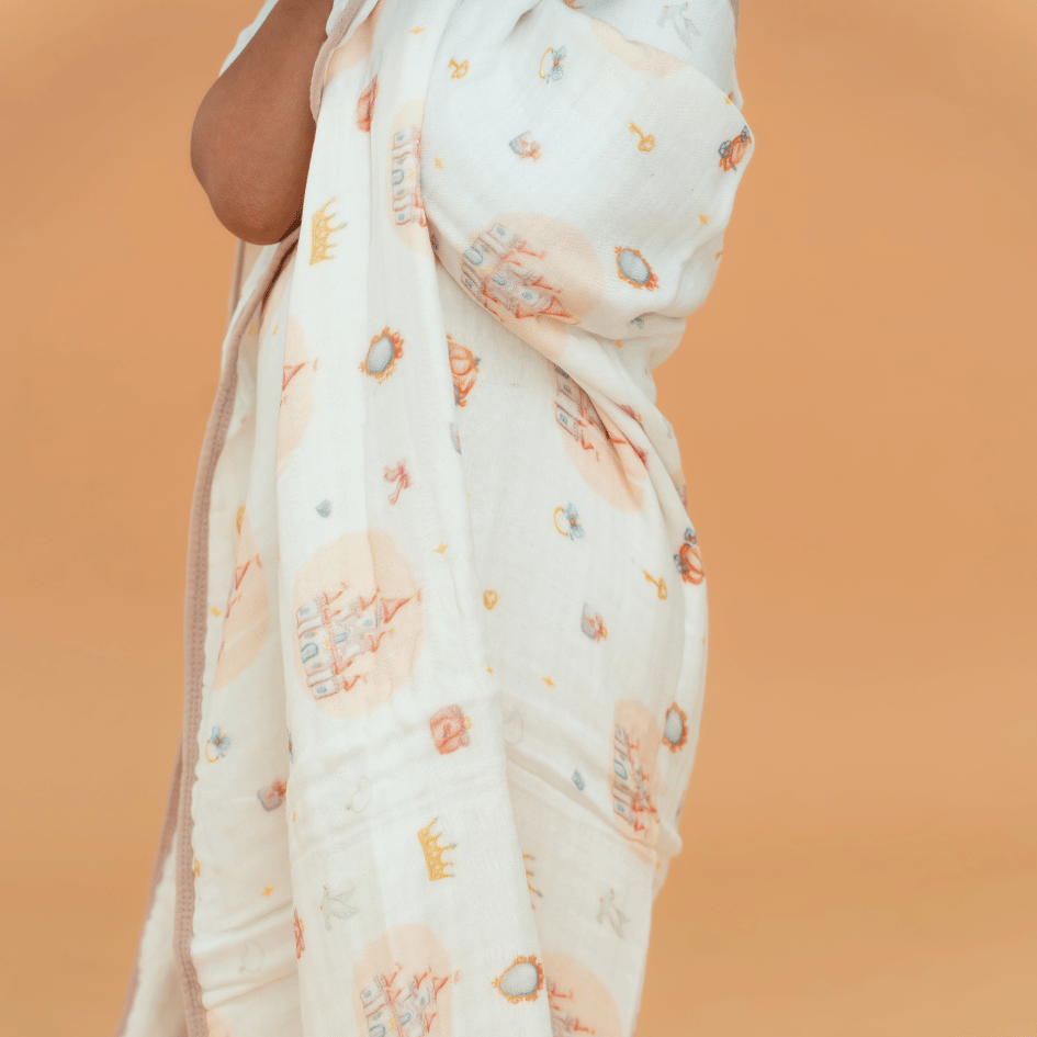 Happy Garden - Crinkled Muslin Bamboo Blanket