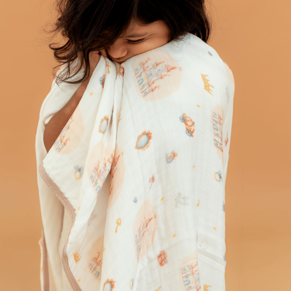 Happy Garden - Crinkled Muslin Bamboo Blanket