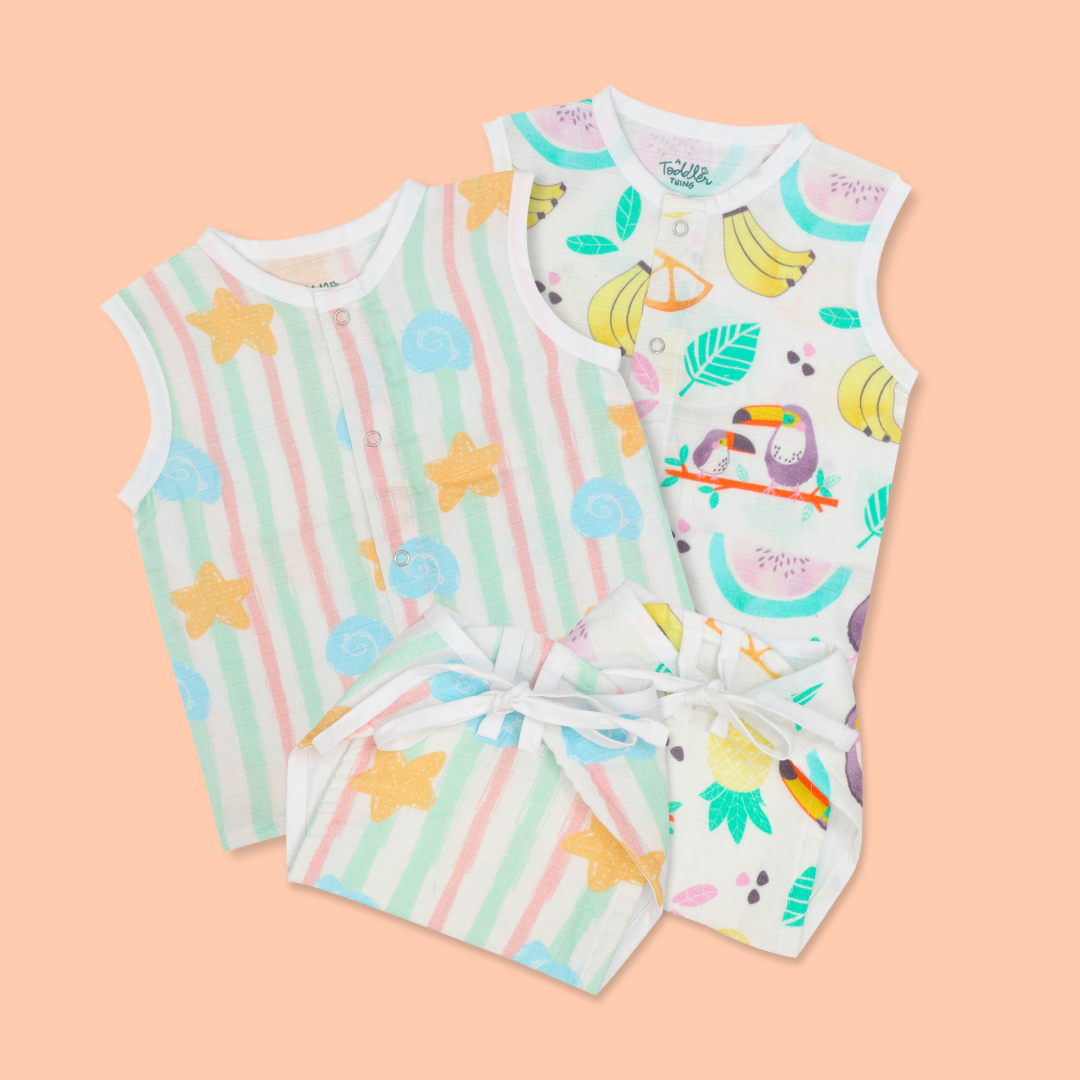 Beaky Stripes - Muslin 24 Piece Combo Pack (0-3M)